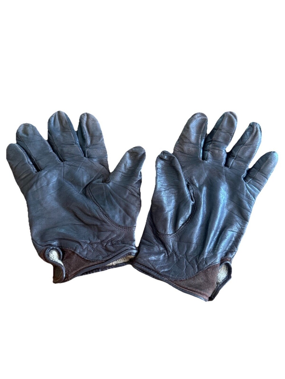 Vintage Gates Ladies XL Brown Leather Gloves Snaps
